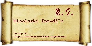 Misolszki István névjegykártya